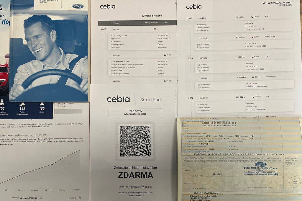 Ford Fiesta 1.25i 44KW/2011/1MAJ,ČR-S.KNIH