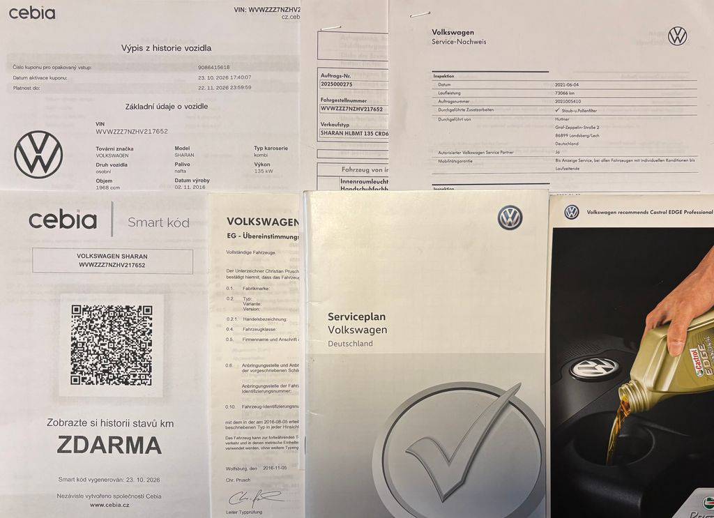 Volkswagen Sharan 2.0TDi/135kW/2017/DSG/Highline/ZÁRUKA